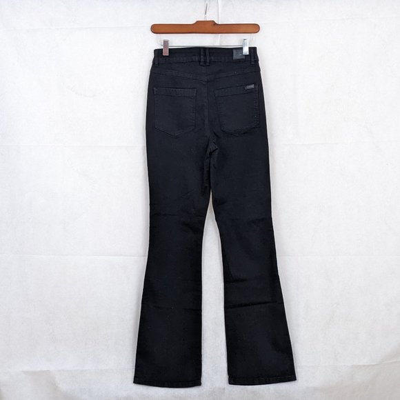 Versace 1969 Italia Black Denim Bootleg Jeans Size 28 Tall NWT - Picture 2 of 6